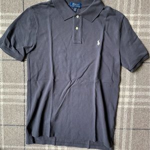 Ralph Lauren Iconic Mesh Polo, slate gray, Boys size L 14-16
